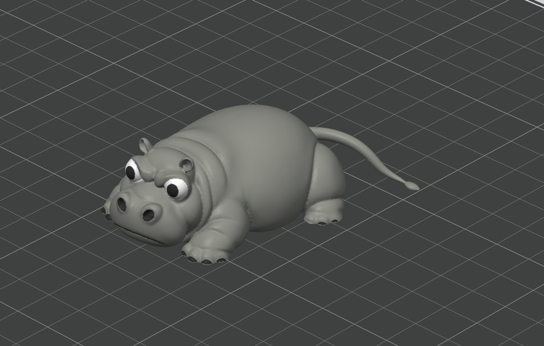 Hippo on the build plate